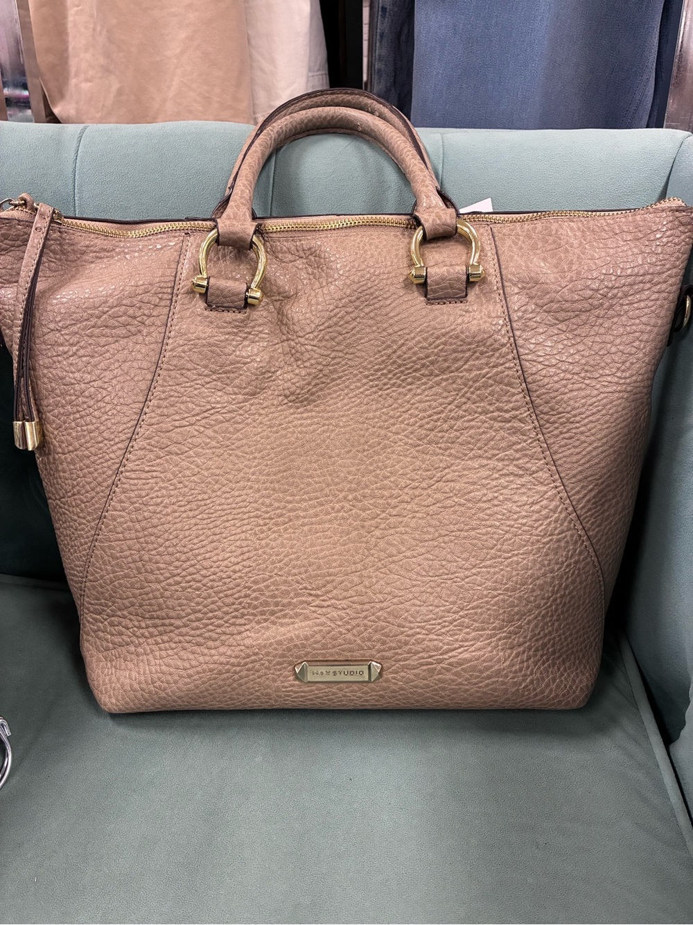 Max studio beige handbag